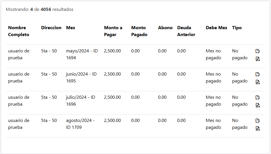 Generación de montos