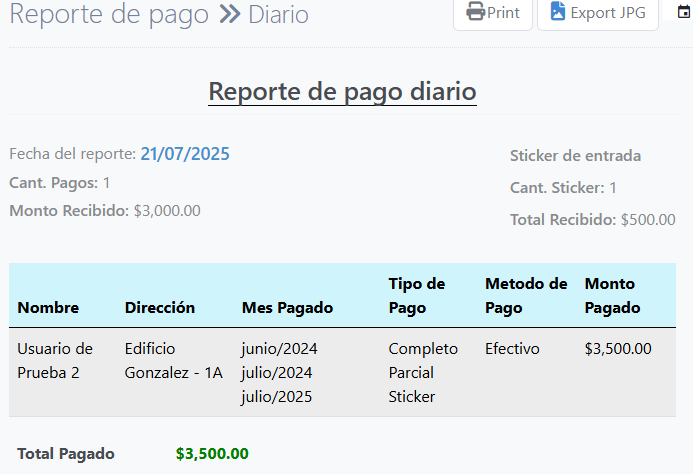 Cobros diarios